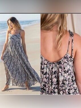 Natural Life Madi Floral Maxi Dress Large - Whimsical Boho Cottagecore